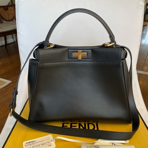 Fendi Handbags - Fendi Peekaboo Medium. Black Nappa leather. Excellent condition.